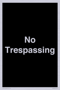 No Trespassing